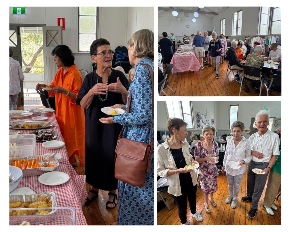 Collage of photos of Hub members at the March Members Afternoon Tea